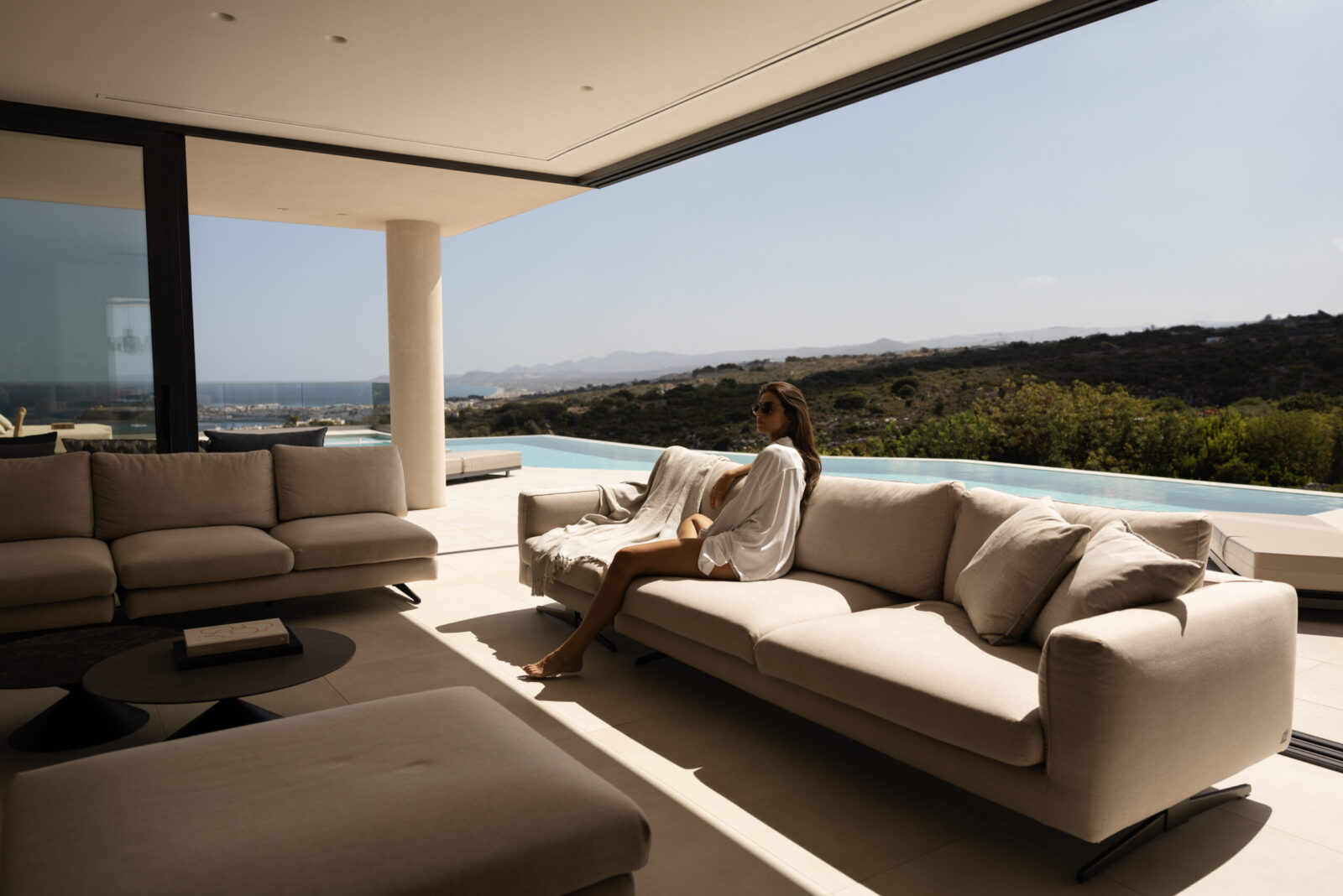 A WOMAN IN LIVING ROOM